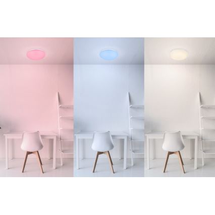 Globo - LED RGB димируемо таванно осветително тяло LED/12W/230V + LED/3W + дистанционно управление