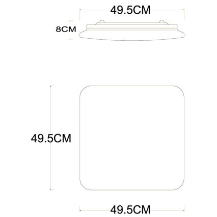 Globo - LED Димируем плафон LED/40W/230V 2700-6500K Ø 50 см Wi-Fi Tuya + дистанционно управление