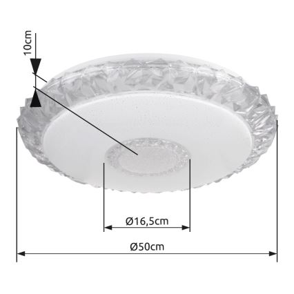 Globo - LED регулируемо таванно осветително тяло LED/40W/230V 2700-6500K Ø 50 см Wi-Fi Tuya + дистанционно управление
