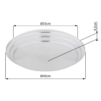 Globo - LED Димируем плафон LED/18W/230V Ø 40 см 2700-6500K + дистанционно управление