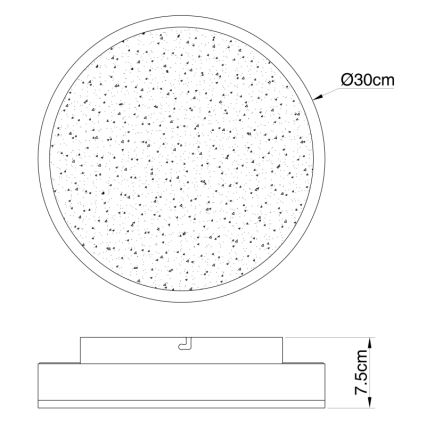 Globo - LED Плафон LED/24W/230V Ø 30 см черен