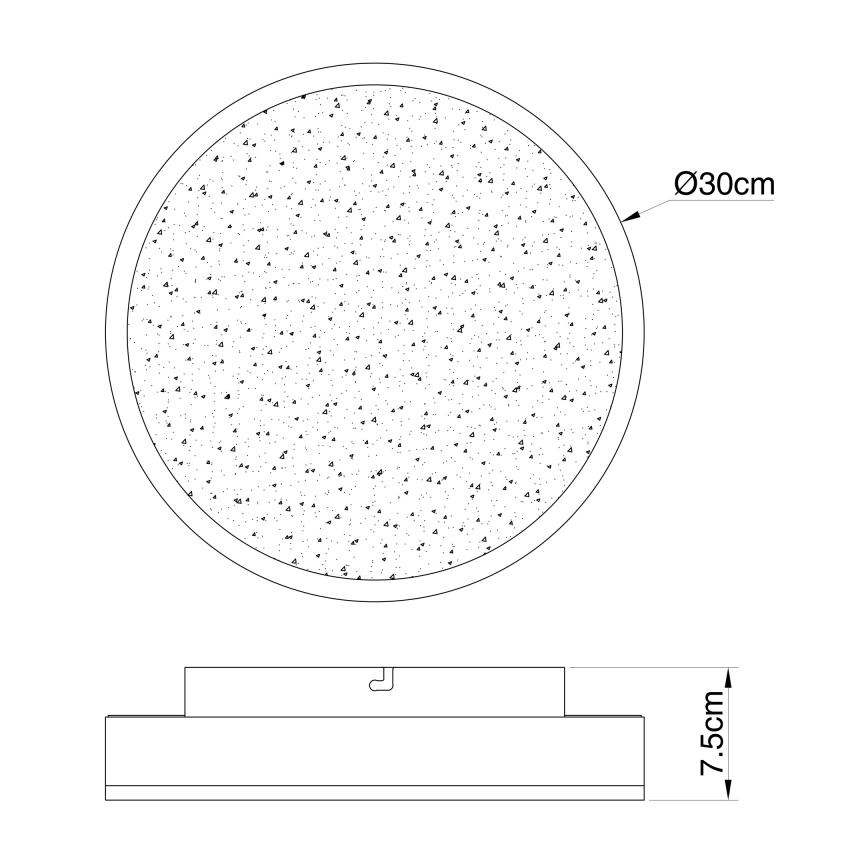 Globo - LED Плафон LED/24W/230V Ø 30 см черен
