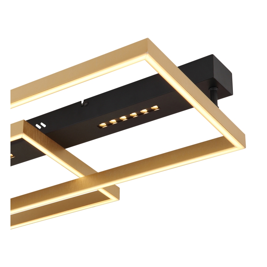 Globo 48461-54 - LED таванно осветително тяло LUFFY LED/54W/230V 39,8x90 cm черно/златно