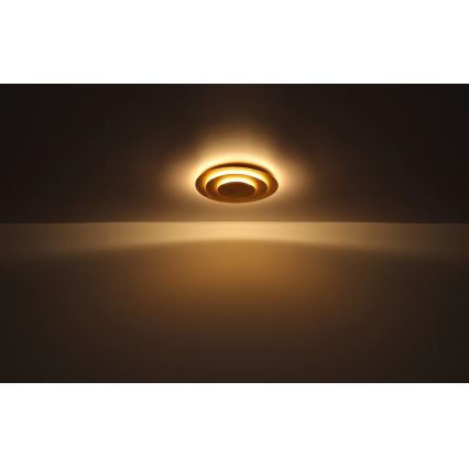 Globo - LED таванен плафон, 18 W, 230 V, 3000 K, Ø 18 см, златист