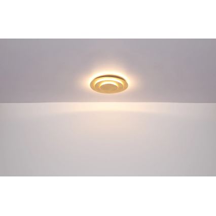 Globo - LED таванен плафон, 18 W, 230 V, 3000 K, Ø 18 см, златист