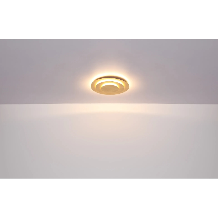 Globo - LED таванен плафон, 18 W, 230 V, 3000 K, Ø 18 см, златист