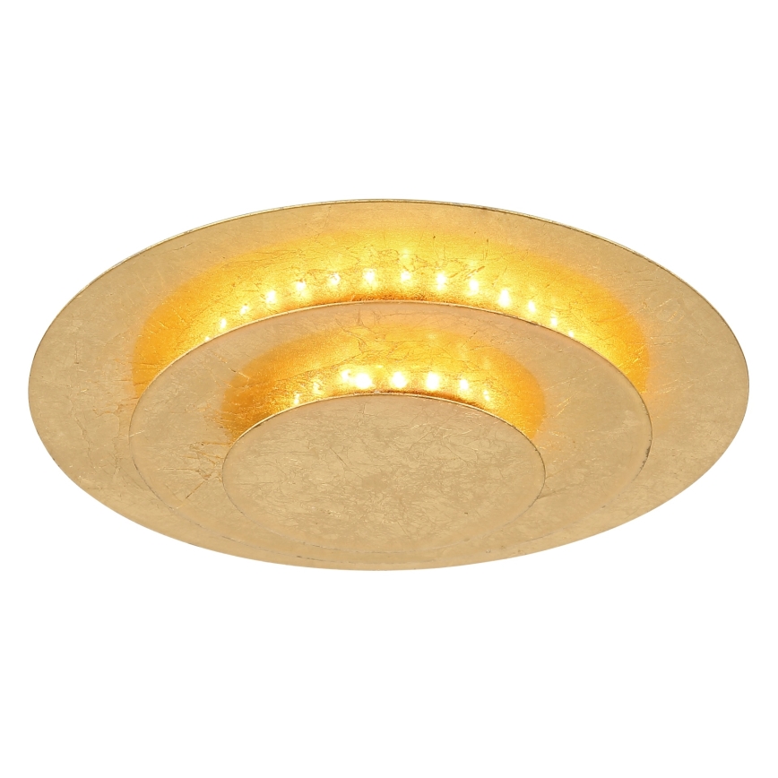 Globo - LED таванен плафон, 18 W, 230 V, 3000 K, Ø 18 см, златист