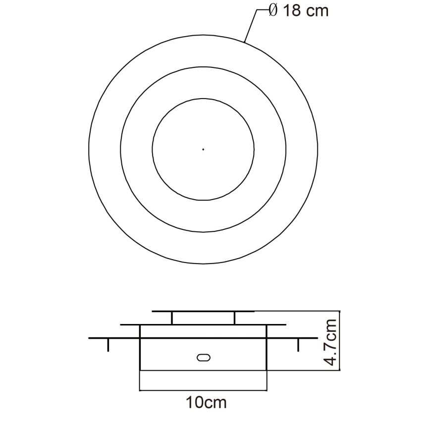 Globo - LED таванен плафон, 18 W, 230 V, 3000 K, Ø 18 см, златист