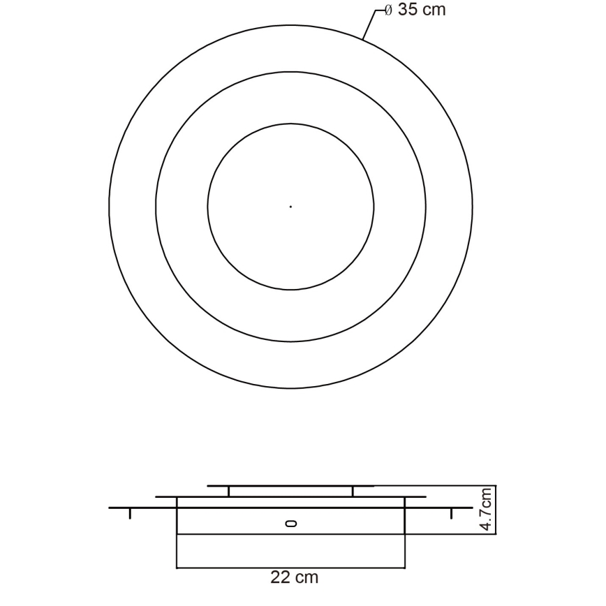 Globo - LED таванно осветително тяло LED/24W/230V 3000K Ø 35 см златно