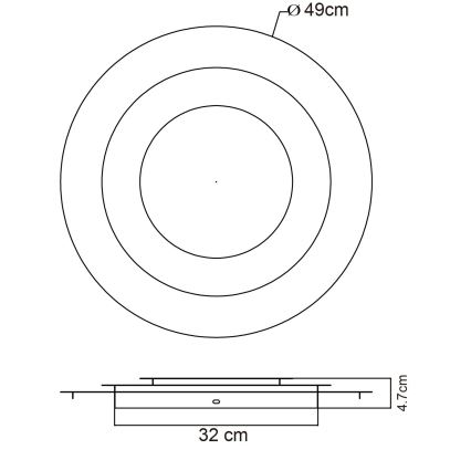 Globo - LED таванно осветително тяло LED/40W/230V 3000K Ø49 cm, златисто