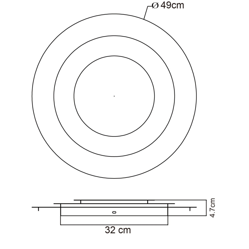 Globo - LED таванно осветително тяло LED/40W/230V 3000K Ø49 cm, златисто
