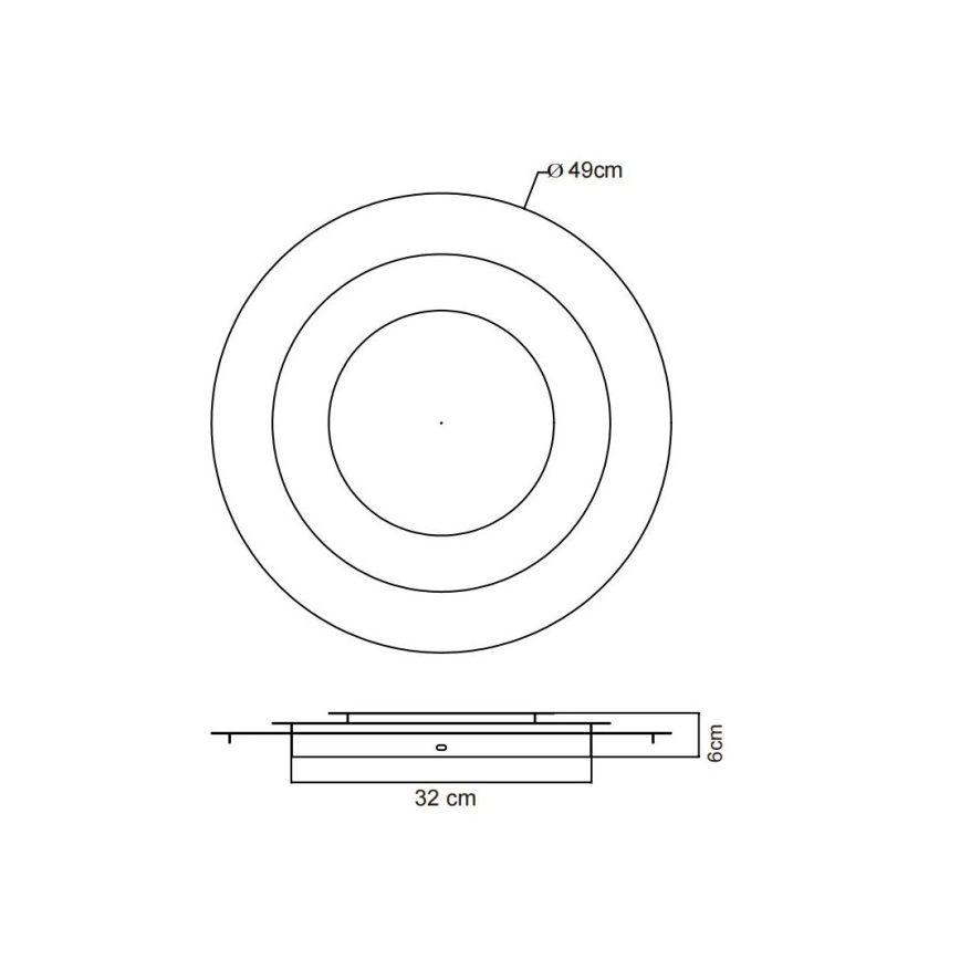 Globo - LED таванно осветително тяло LED/40W/230V 3000K Ø 49 см сребристо