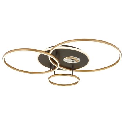 Globo - LED димируемо таванно осветително тяло LED/54W/230V 2700-6500K 90x70 cm антрацит/злато + дистанционно управление