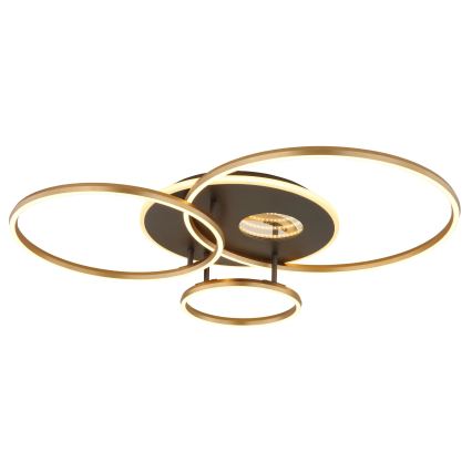Globo - LED димируемо таванно осветително тяло LED/54W/230V 2700-6500K 90x70 cm антрацит/злато + дистанционно управление