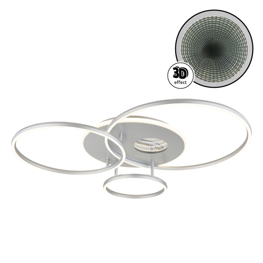 Globo - LED димируемо таванно осветително тяло LED/54W/230V 2700-6500K 90x70 cm сребристо + дистанционно управление