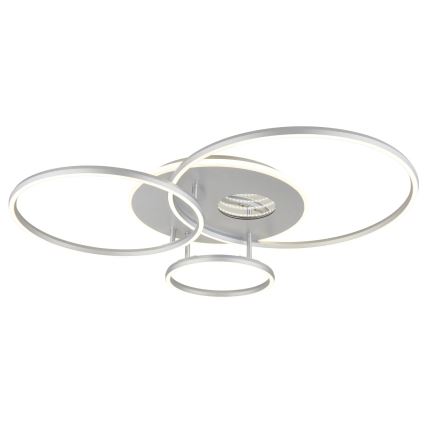 Globo - LED димируемо таванно осветително тяло LED/54W/230V 2700-6500K 90x70 cm сребристо + дистанционно управление