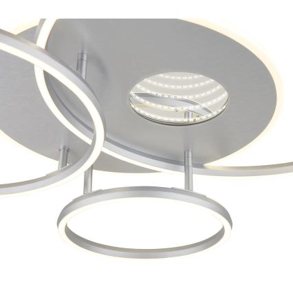 Globo - LED димируемо таванно осветително тяло LED/54W/230V 2700-6500K 90x70 cm сребристо + дистанционно управление