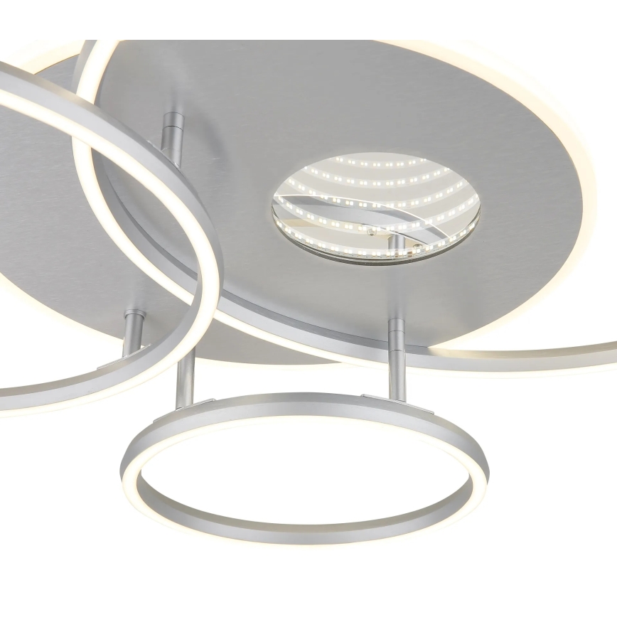 Globo - LED димируемо таванно осветително тяло LED/54W/230V 2700-6500K 90x70 cm сребристо + дистанционно управление