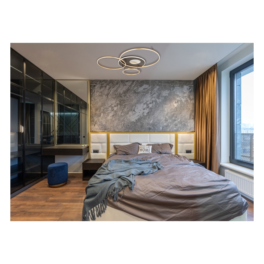 Globo - LED Димируем плафон LED/70W/230V 2700-6500K златист + дистанционно управление