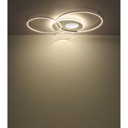 Globo - LED Димируем плафон LED/70W/230V 2700-6500K матов хром + дистанционно управление