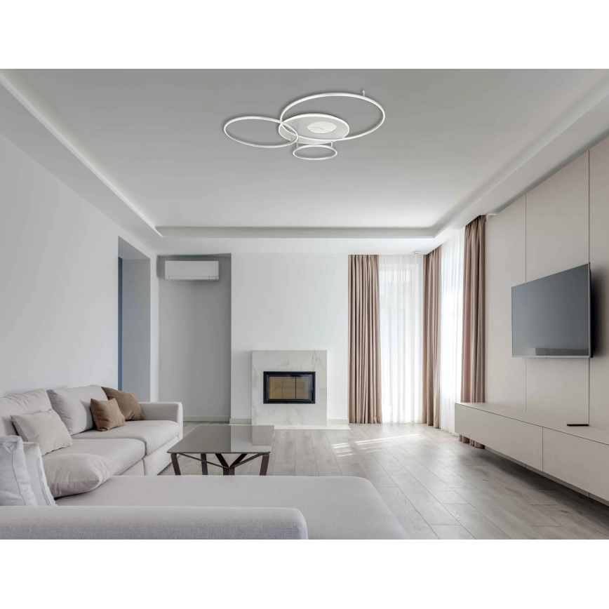 Globo - LED димируемо таванно осветително тяло LED/70W/230V 2700-6500K Wi-Fi Tuya матов хром + дистанционно управление