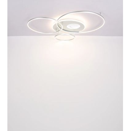 Globo - LED димируемо таванно осветително тяло LED/70W/230V 2700-6500K Wi-Fi Tuya матов хром + дистанционно управление