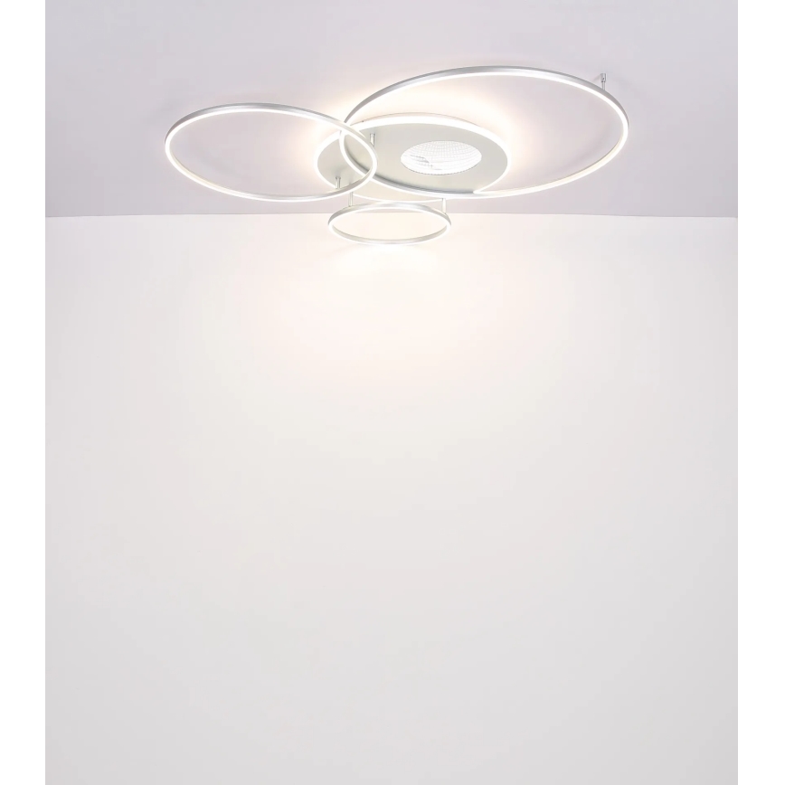 Globo - LED димируемо таванно осветително тяло LED/70W/230V 2700-6500K Wi-Fi Tuya матов хром + дистанционно управление