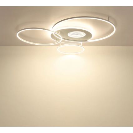 Globo - Димируемо LED таванно осветително тяло LED/70W/230V 2700-6500K 105x26,5 cm сребристо + дистанционно управление