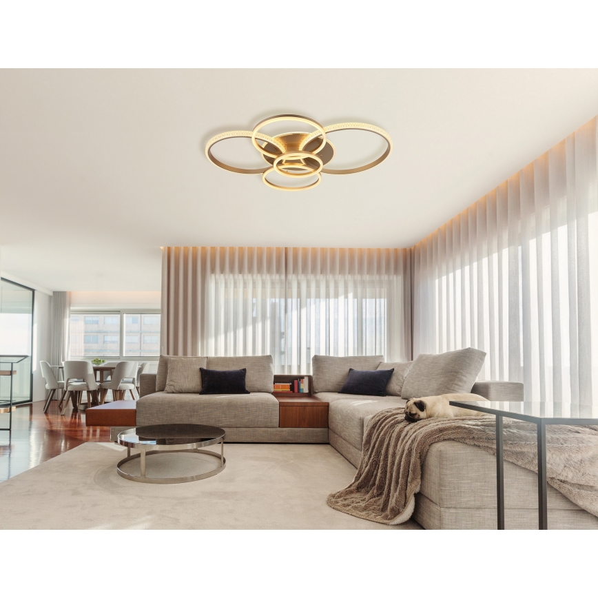 Globo - LED Плафониера LED/70W/230V 3000K 88x110 см бежов