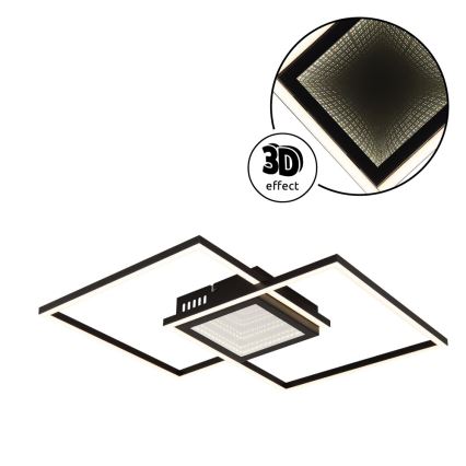 Globo - димируемо LED таванно осветително тяло LED/32W/230V 2700-6500K 42,6x42,6 см черно + дистанционно управление