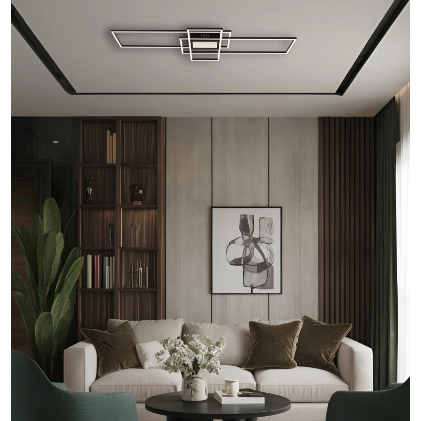 Globo - Димируемо LED таванно осветително тяло LED/60W/230V 2700-6500K 42x110,8 см черно + дистанционно управление