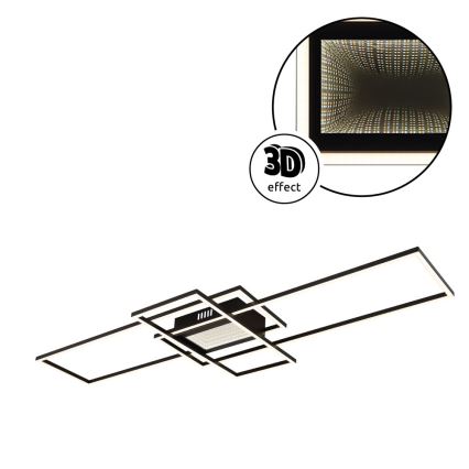 Globo - Димируемо LED таванно осветително тяло LED/60W/230V 2700-6500K 42x110,8 см черно + дистанционно управление