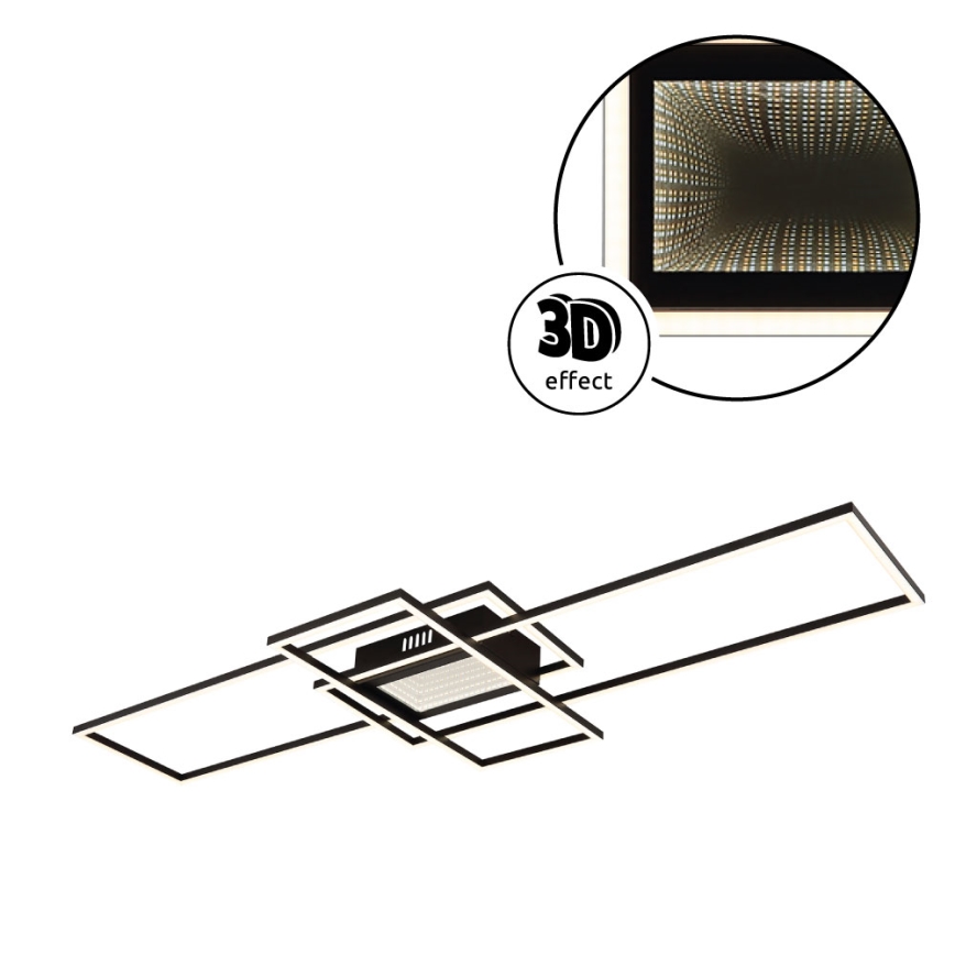 Globo - Димируемо LED таванно осветително тяло LED/60W/230V 2700-6500K 42x110,8 см черно + дистанционно управление
