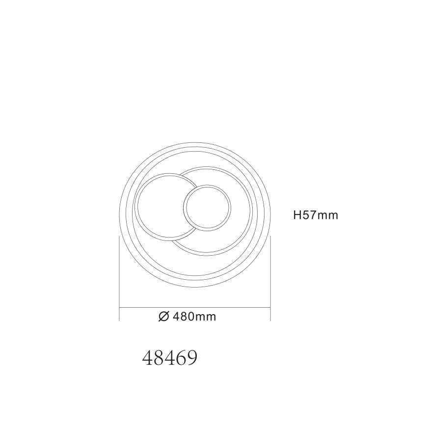 Globo - LED таванно осветително тяло LED/36W/230V 3000/4000/6500K Ø 48 см