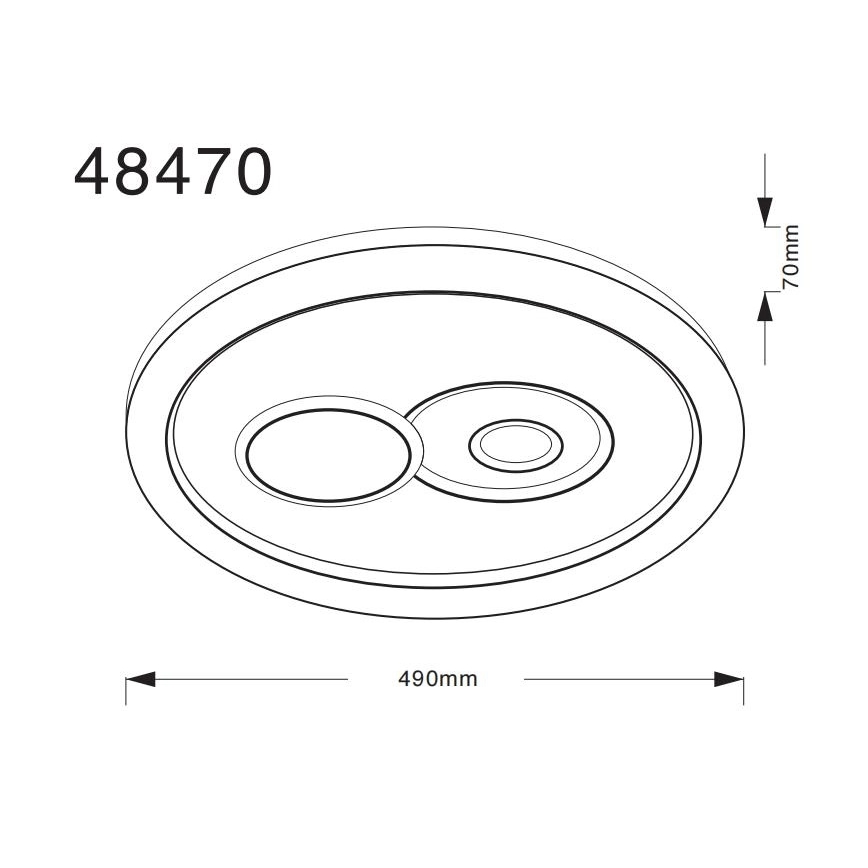 Globo - LED таванно осветително тяло LED/36W/230V 3000/4000/6500K диам. 49 cm