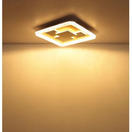 Globo - LED таванно осветително тяло LED/40W/230V 3000K 48,8x48,8 cm златисто