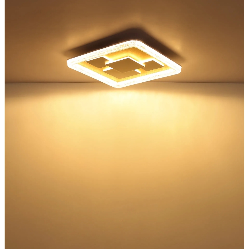 Globo - LED таванно осветително тяло LED/40W/230V 3000K 48,8x48,8 cm златисто