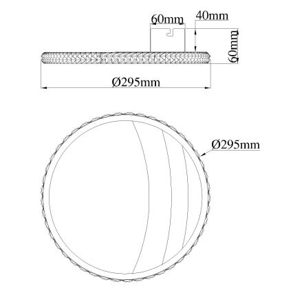 Globo - LED таванно осветително тяло LED/12W/230V 3000/4000/6000K Ø 29,5 см златисто