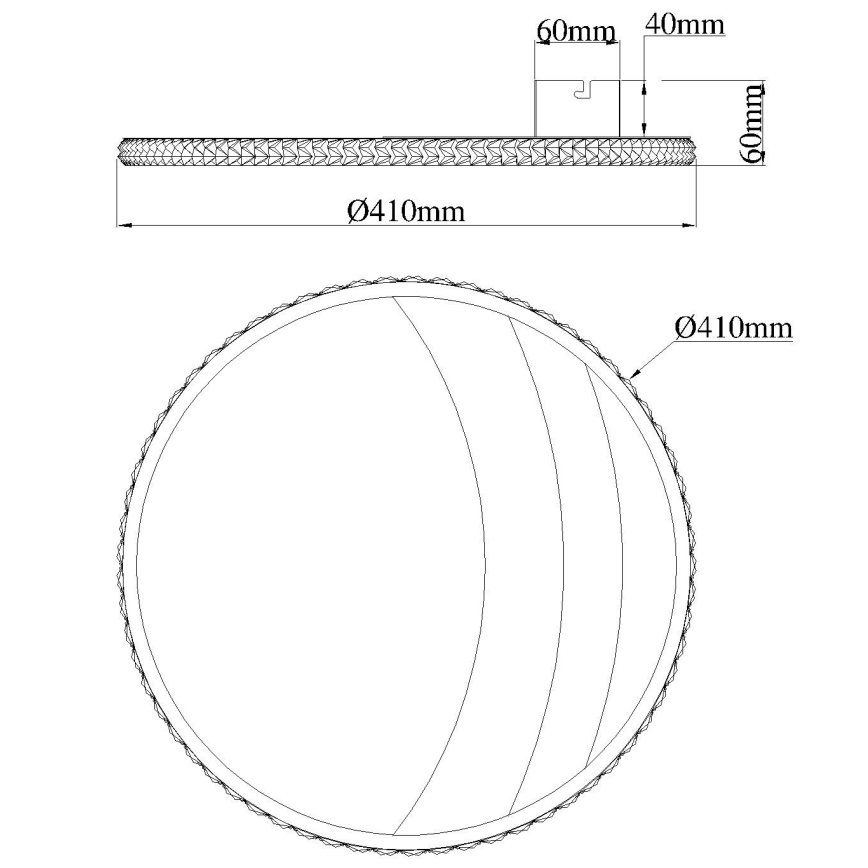 Globo - LED таванно осветително тяло LED/24W/230V 3000/4000/6000K диаметър 41 см златисто