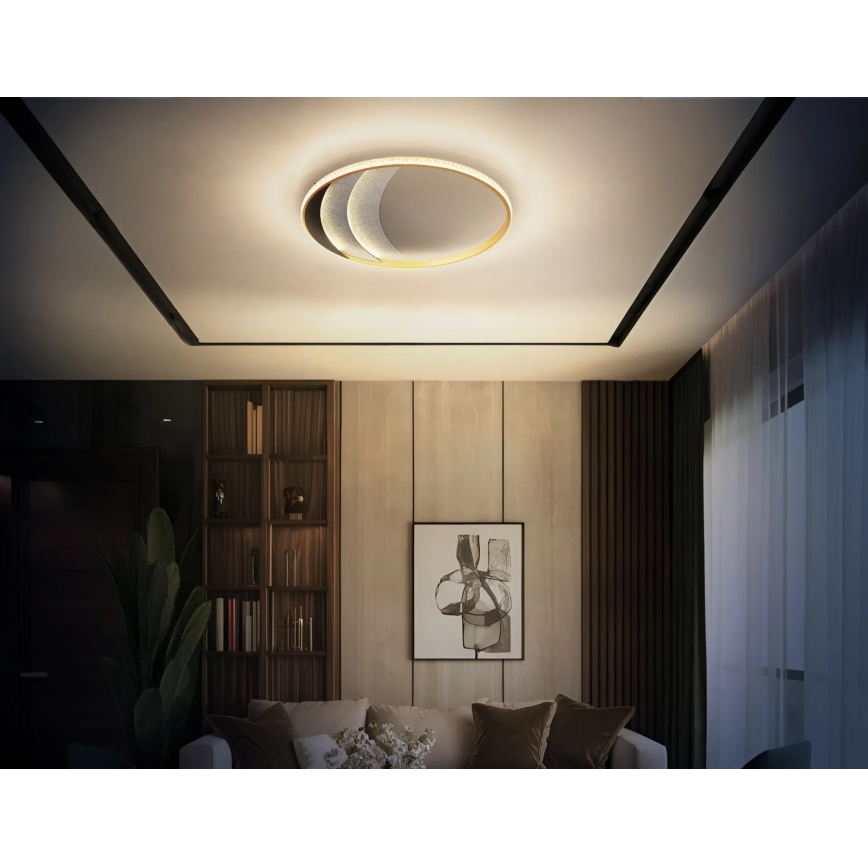 Globo - LED таванен плафон LED/40W/230V 3000/4000/6000K Ø 52 см, златист