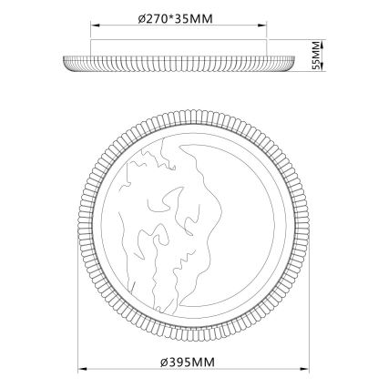 Globo - LED таванно осветително тяло LED/28W/230V 3000/4200/6000K Ø 39,5 cm сребристо