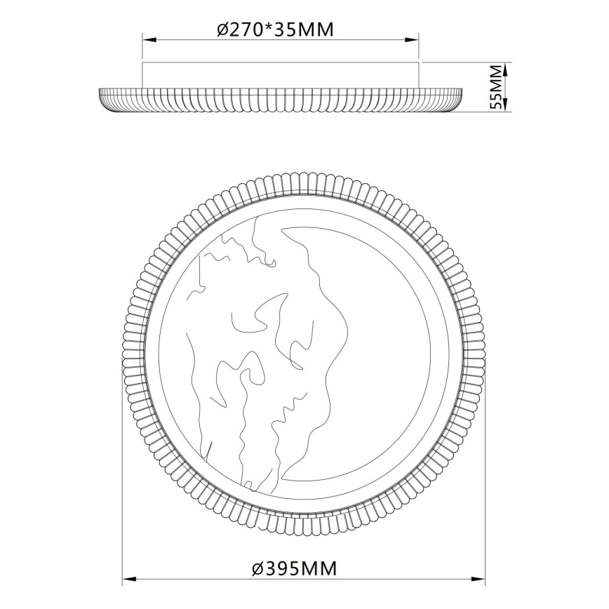Globo - LED таванно осветително тяло LED/28W/230V 3000/4200/6000K Ø 39,5 cm сребристо