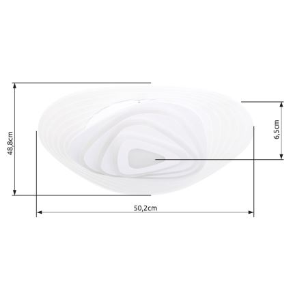 Globo - LED Димируем плафон LED/40W/230V 3000-6500K 50,2x48,8 см Wi-Fi Tuya + дистанционно управление