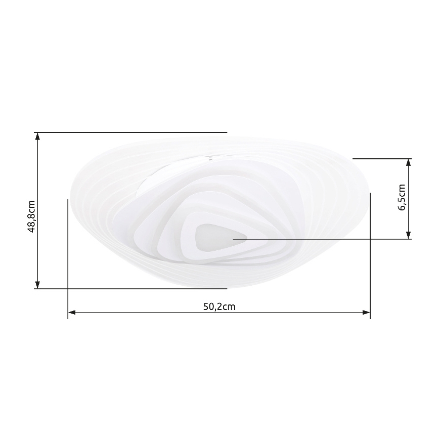 Globo - LED Димируем плафон LED/40W/230V 3000-6500K 50,2x48,8 см Wi-Fi Tuya + дистанционно управление