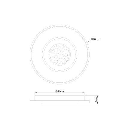Globo - LED Димируем плафон LED/36W/230V 2700-6000K + дистанционно управление