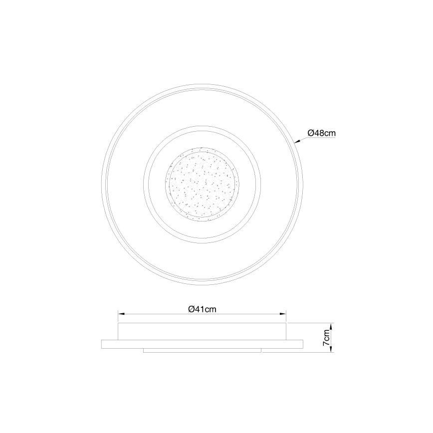 Globo - LED Димируем плафон LED/36W/230V 2700-6000K + дистанционно управление