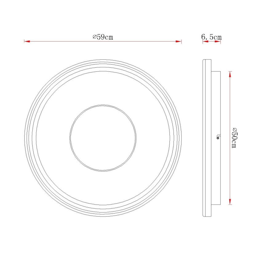 Globo - LED димируемо таванно осветително тяло LED/60W/230V 2700-6000K Ø 59 см бяло/кремаво + дистанционно управление