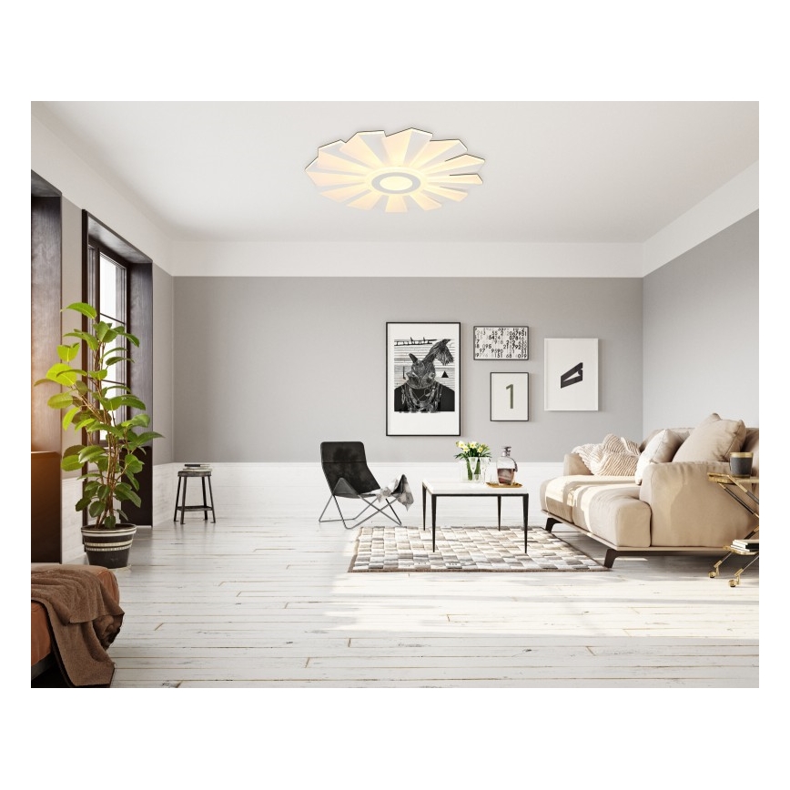 Globo - LED Димируем плафон LED/58W/230V 2700-6000K Ø 50 см бял + дистанционно управление