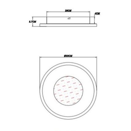 Globo - LED Плафониера LED/24W/230V 2700/4500/6500K Ø 33 см
