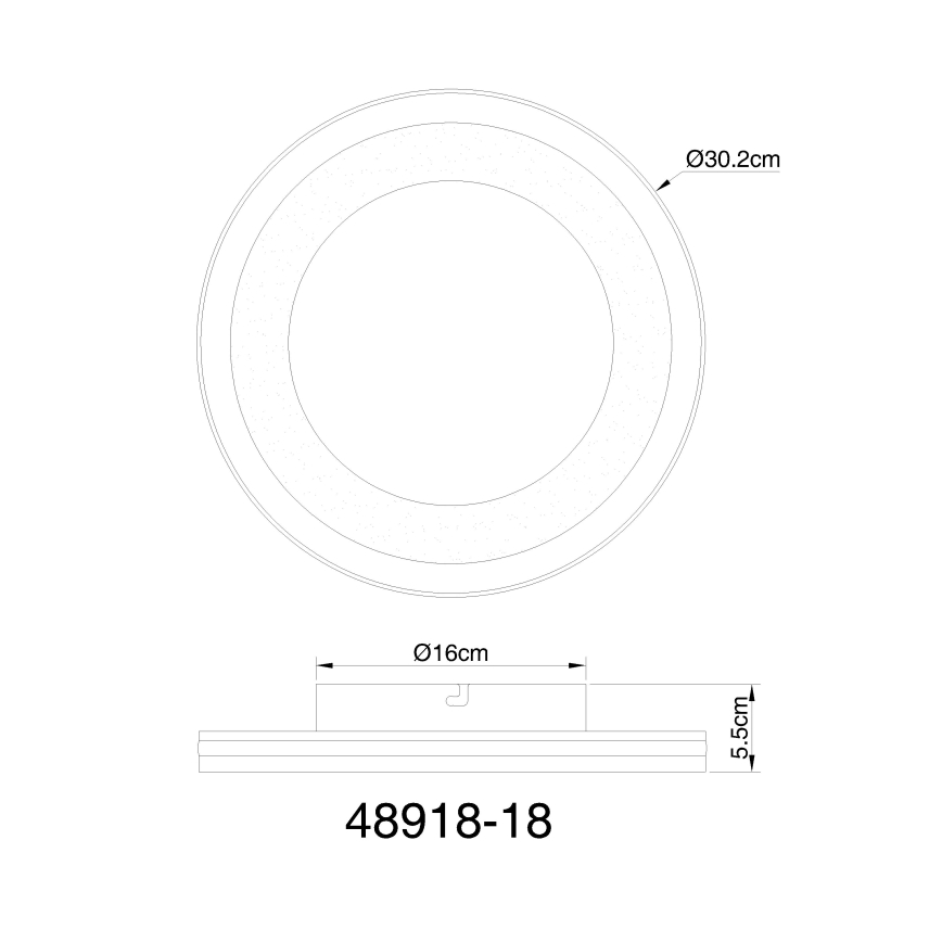 Globo - LED Плафониера LED/18W/230V Ø 30,2 см